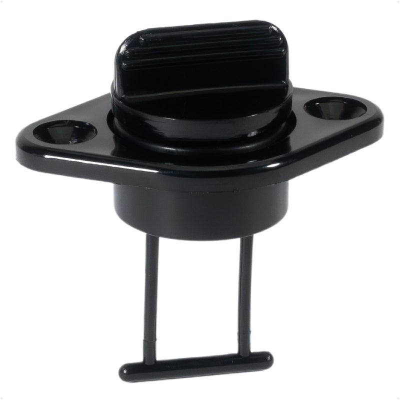 Five Oceans Kayak Drain Plug - Boat Plug - Boat Drain Plug - Captive Garboard Drain Plug, for 1-Inch Transom Hole, Oval Shape, Thread with Rubber Washer Gaskets, Black Nylon - FO1569 - Image 1